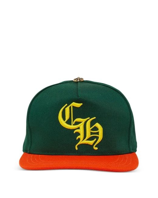Chrome Hearts Green Casquette À Logo Brodé