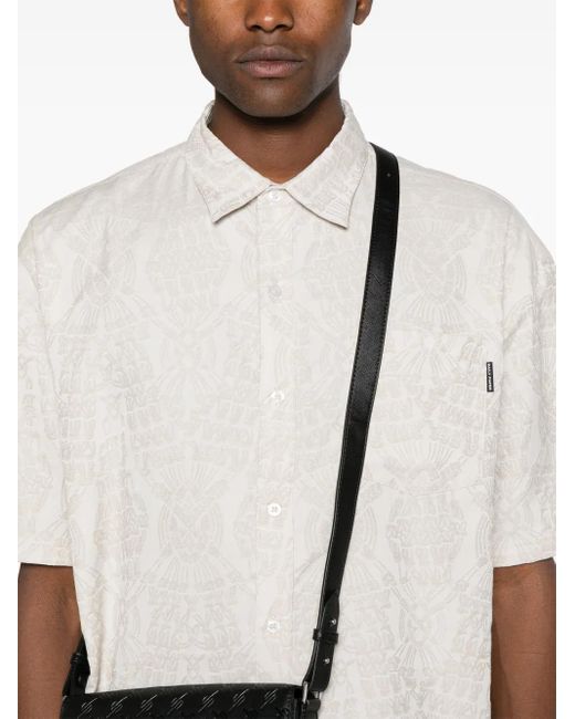 Camisa Zuri con ganchillo en jacquard Daily Paper de hombre de color White