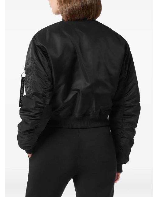 Philipp Plein Black Bomber Jacket Icon