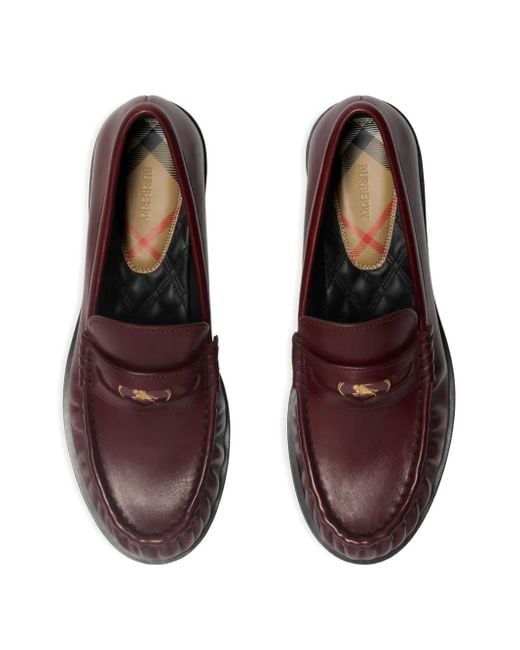 Burberry Brown Leather Cadet Loafers