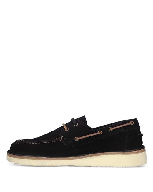 Astorflex Black Boatflex Suede Boat Shoes for men