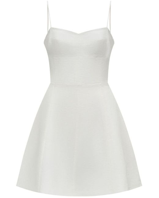 12 STOREEZ White Slip Linen-cotton Mini Dress
