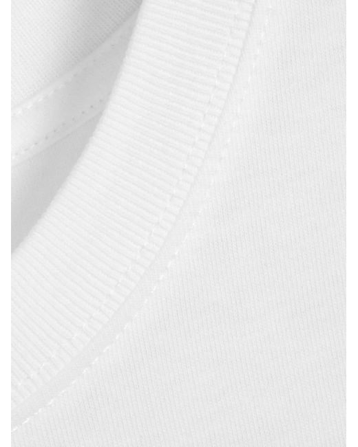 Vera Wang White T-Shirt En Coton À Logo Imprimé