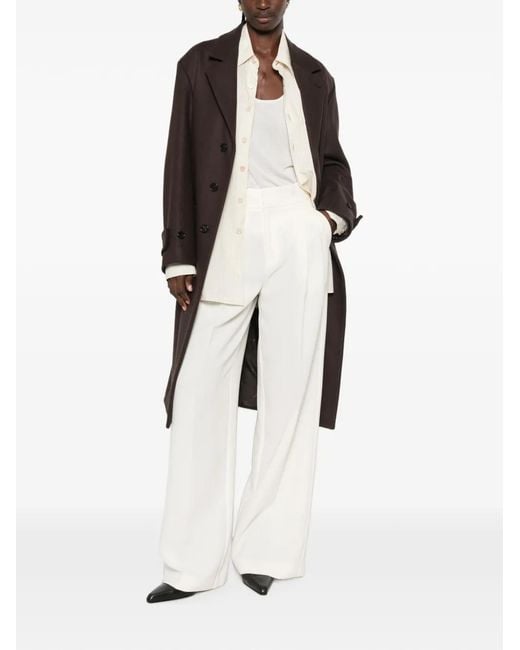 Barena Brown Button-Up Notched-Lapels Coat