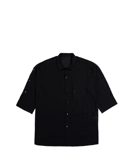 Yohji Yamamoto Black Button Shirt for men