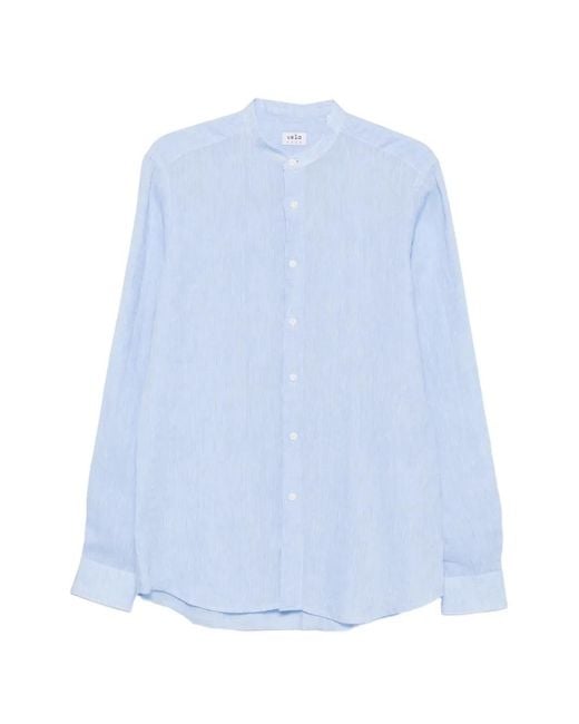 VELA SHOP Blue Chemise À Col Officier for men