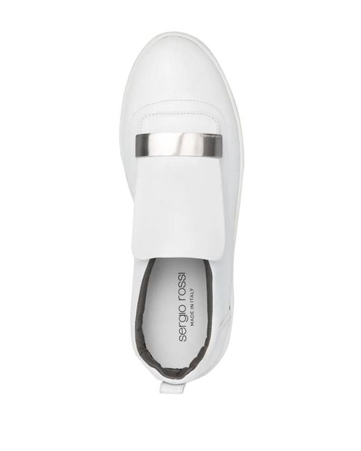 Sergio Rossi White Sr1 Addict Leather Sneakers for men