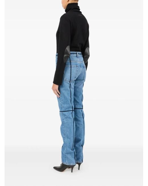 MM6 by Maison Margiela Blue Contrast-Stitch Jeans