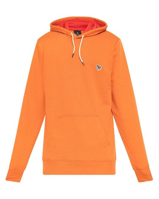 Paul Smith Orange Zebra Logo Hoodie for men