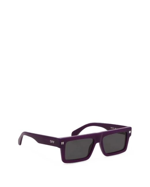 Off-White c/o Virgil Abloh Purple Rectangle-Frame Sunglasses