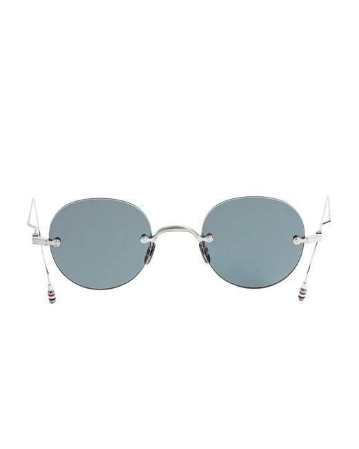 Thom Browne Blue Round-Frame Sunglasses