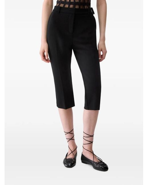 Liu Jo Black Cropped Trousers With Sash