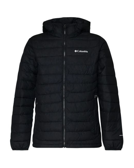 Columbia Black Quilted Hooded Jacket for men