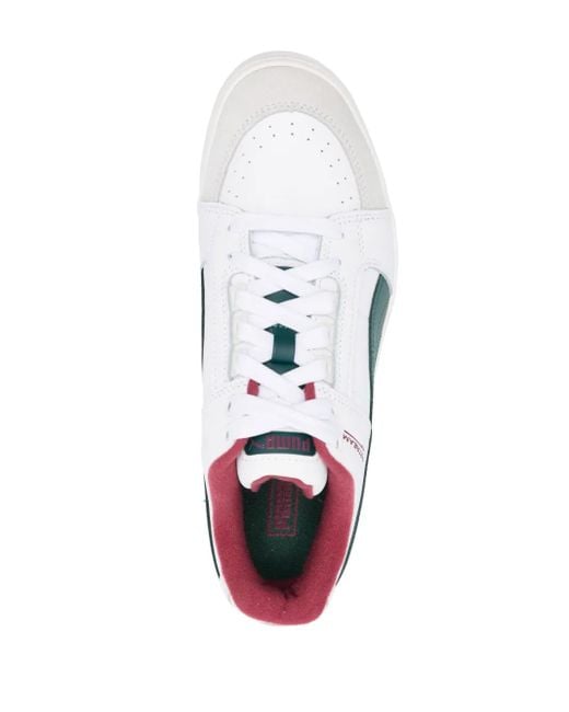 PUMA White Slipstream Lo Retro Sneakers / Malachite for men