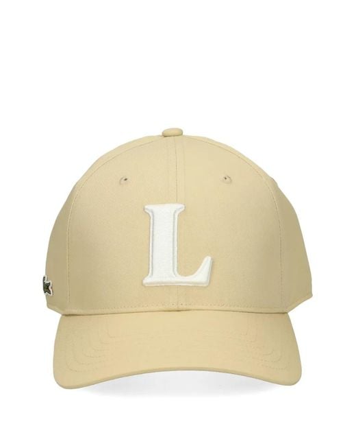 Lacoste Natural Logo-Patch Baseball Cap for men