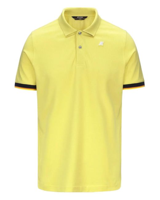 K-Way Poloshirt Met Korte Mouwen En Afwerking in het Yellow voor heren