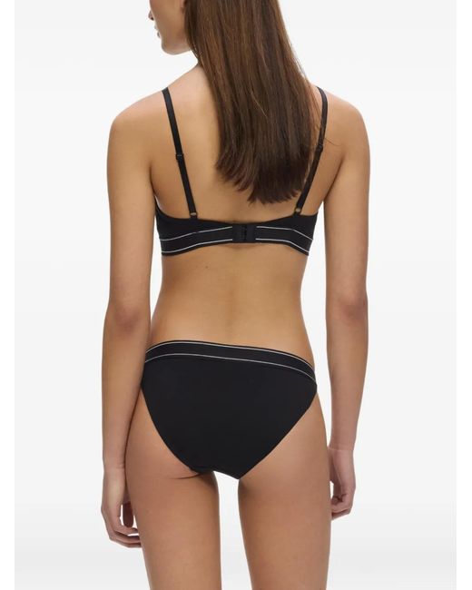 Karl Lagerfeld Black Hotel Karl Stripe Cotton Briefs