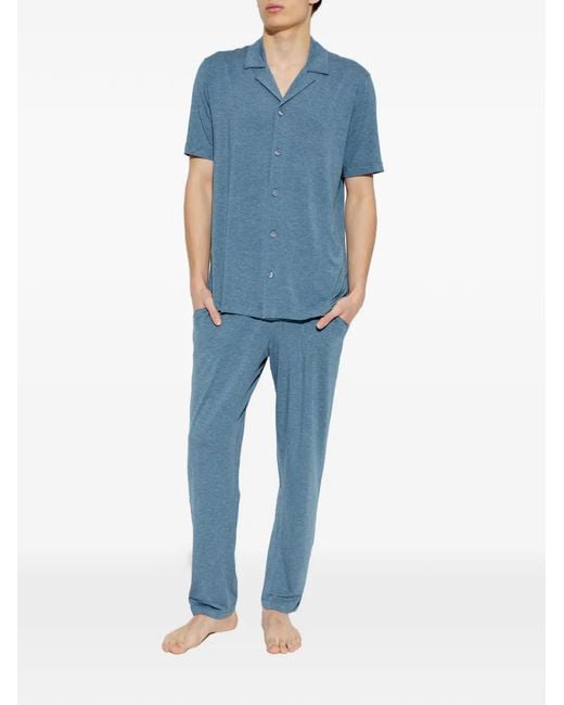 Hanro Blue Buttoned Shirt for men