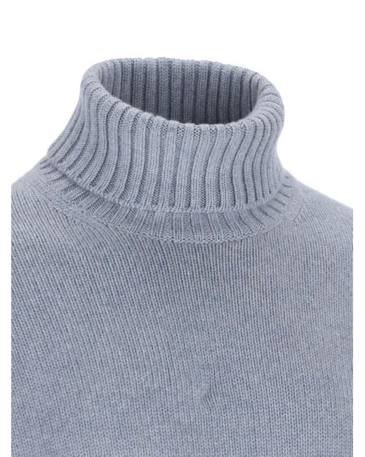 メンズ Loro Piana Dolcevita タートルネック カシミアセーター Blue