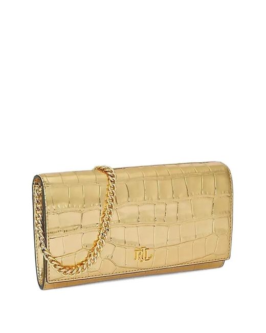 Ralph Lauren Natural Embossed Clutch Bag