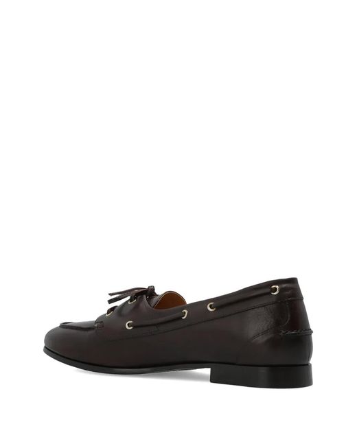 Bally White Plume Lace-Up Buffalo Leather Boat Shoes for men