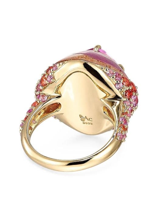 Anabela Chan Natural Rose Sugarloaf Sapphire Ring