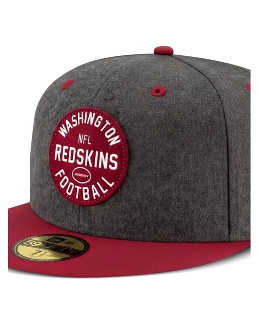 KTZ Red 59Fifty Logo-Patch Baseball Cap for men