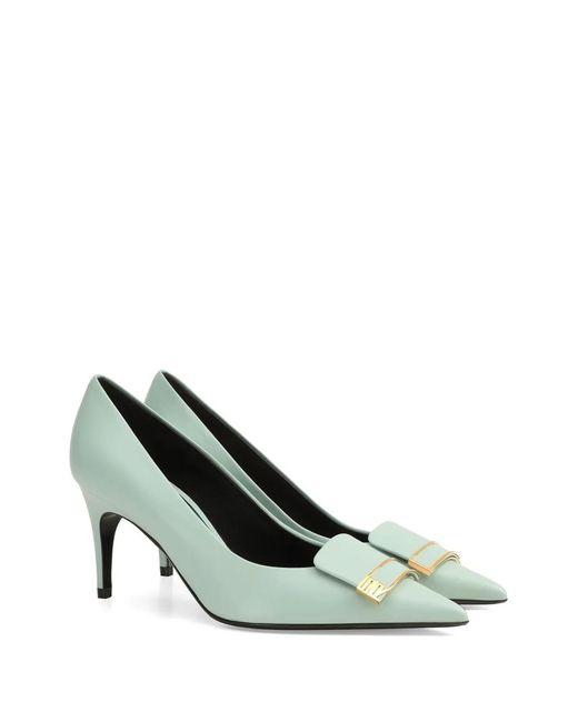 Sergio Rossi Green Pointed Pumps