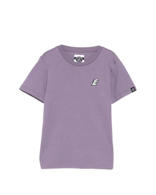 SPORT b. by agnès b. Purple Flower Dino Patched T-Shirt