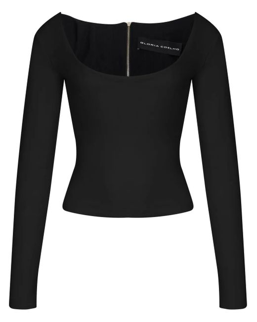 Gloria Coelho スクープネック トップ Black