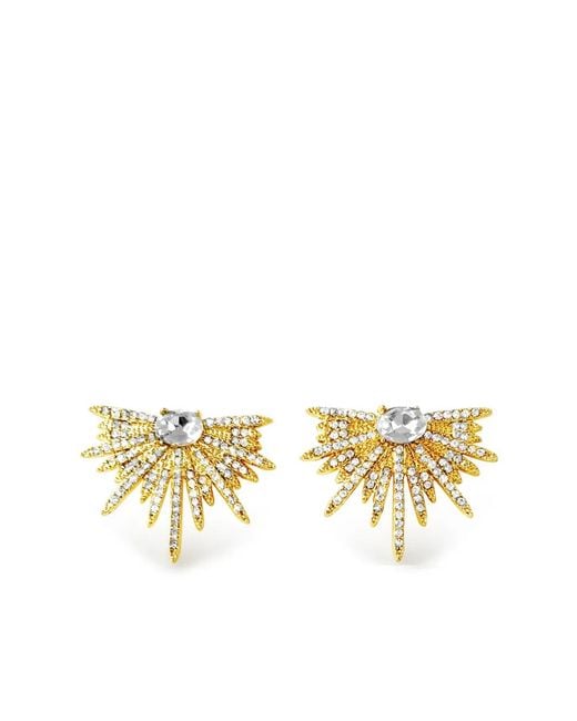 Hzmer Jewelry Metallic Crystal-Embellished Earrings