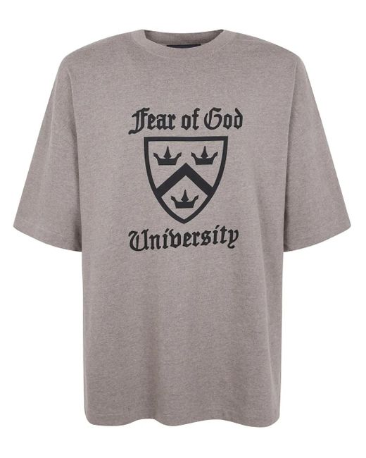 Camiseta estampada Fear Of God de hombre de color Gray