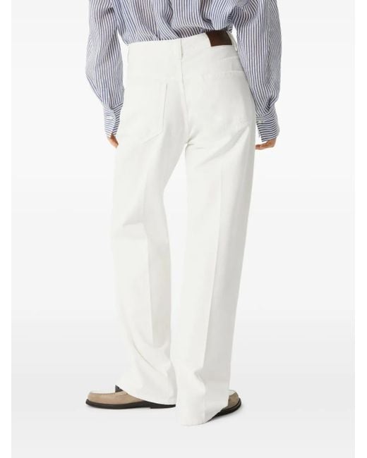 Brunello Cucinelli White Contemporary Trousers