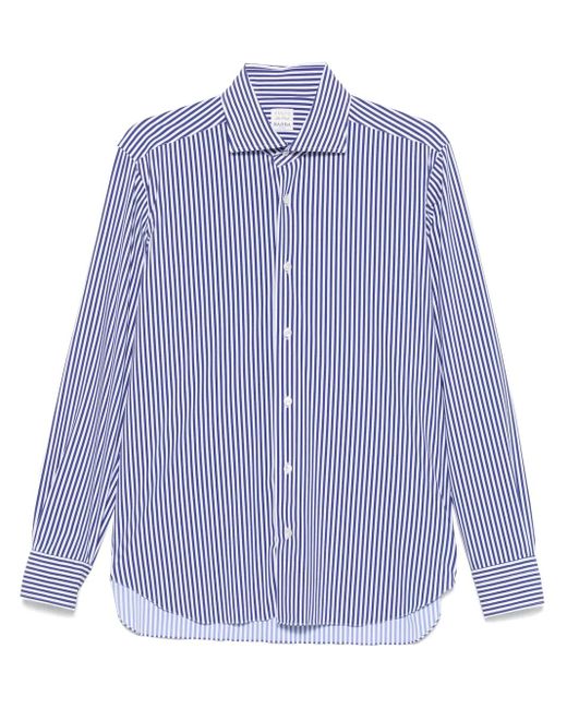 Barba Napoli Purple Striped Shirt for men