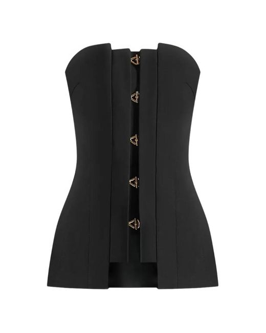 Manière De Voir Black Clasp Detail Bandeau Top