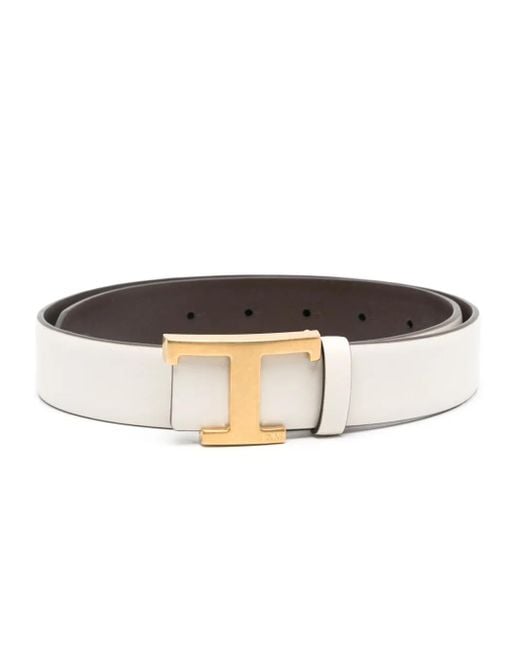Tod's White T Timeless Reversuble Belt