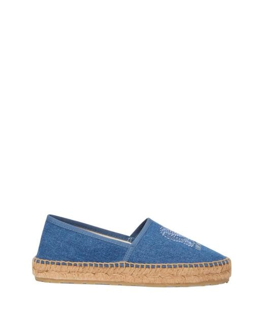 Love Moschino Blue Embroidery Espadrilles
