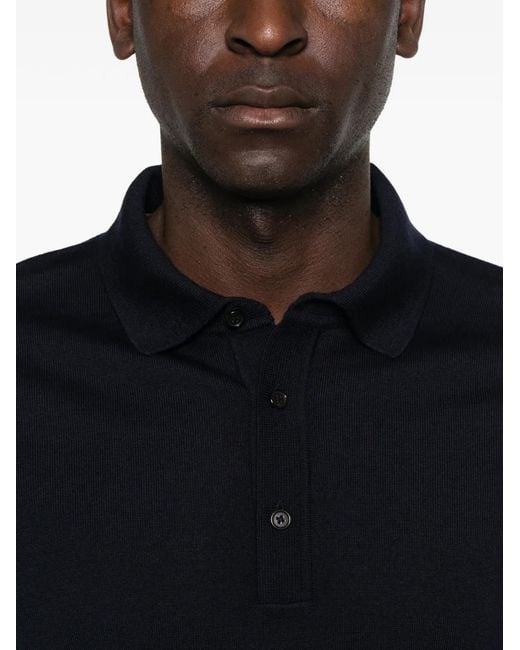 Boss Blue Knit Polo for men