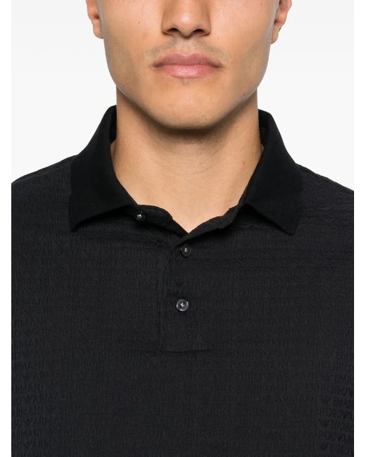 Emporio Armani メンズ ブラック ポロシャツ 【公式通販】