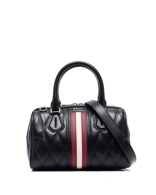 Bally Black Devin Quilted Leather Bowling Bag
