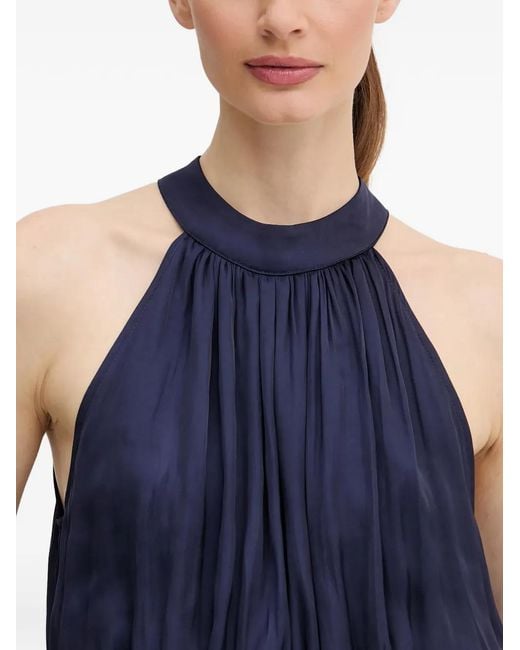 Morgan Blue Pleated Midi Dress