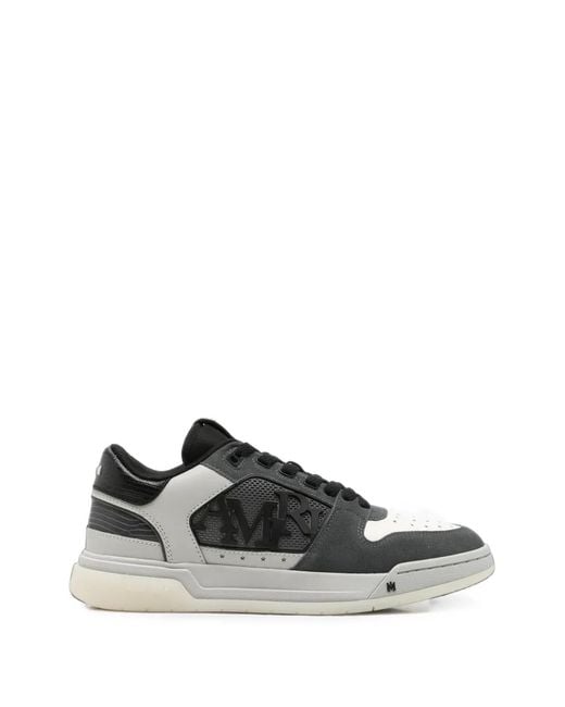 Amiri White Classic Low Panelled Logo-Patch Sneakers for men