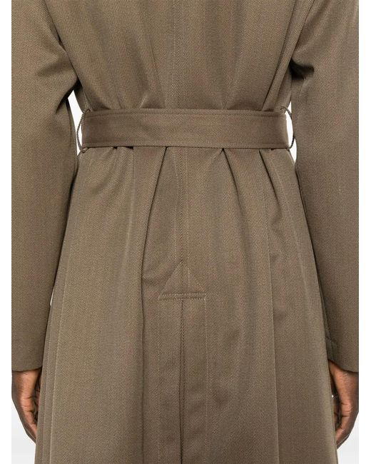 Lardini Natural Brooch-Detail Coat for men