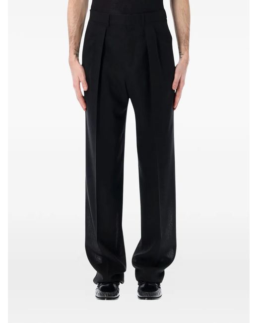 Tom Ford Black Multiplies Light Fresco Double Pleat Pant for men