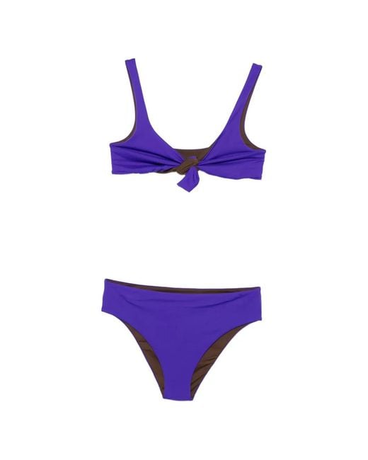 Fisico Purple Bikini À Détail Noué