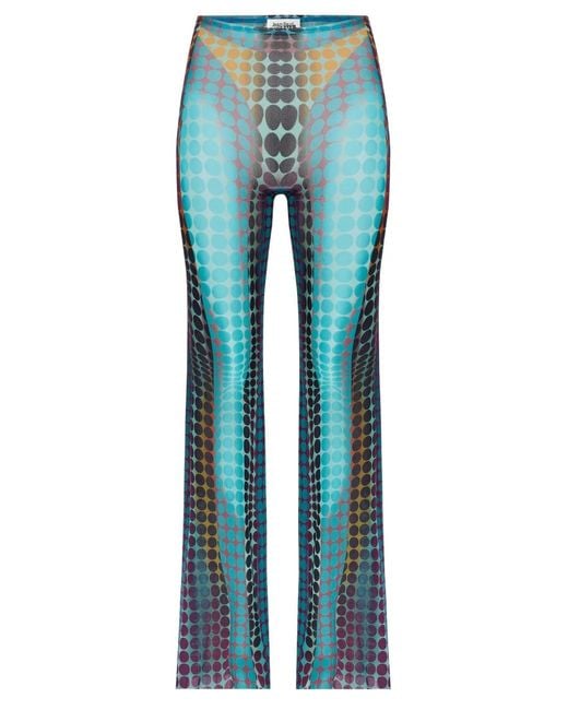 Jean Paul Gaultier Blue "Re-Edition Flare Trousers" Trousers. Clothing