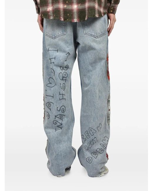 Vaqueros Nessa Patchwork Satoshi Nakamoto de hombre de color Gray