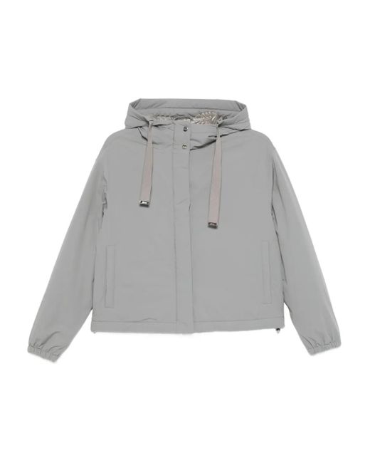Chaqueta con capucha y cordones Herno de color Gray