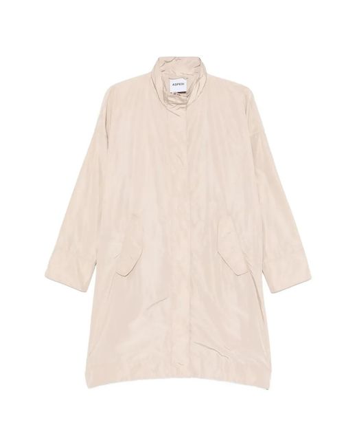 Aspesi White Naumi Drawstring Coat