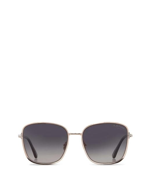Tom Ford Gray Square Full Rim Sunglasses